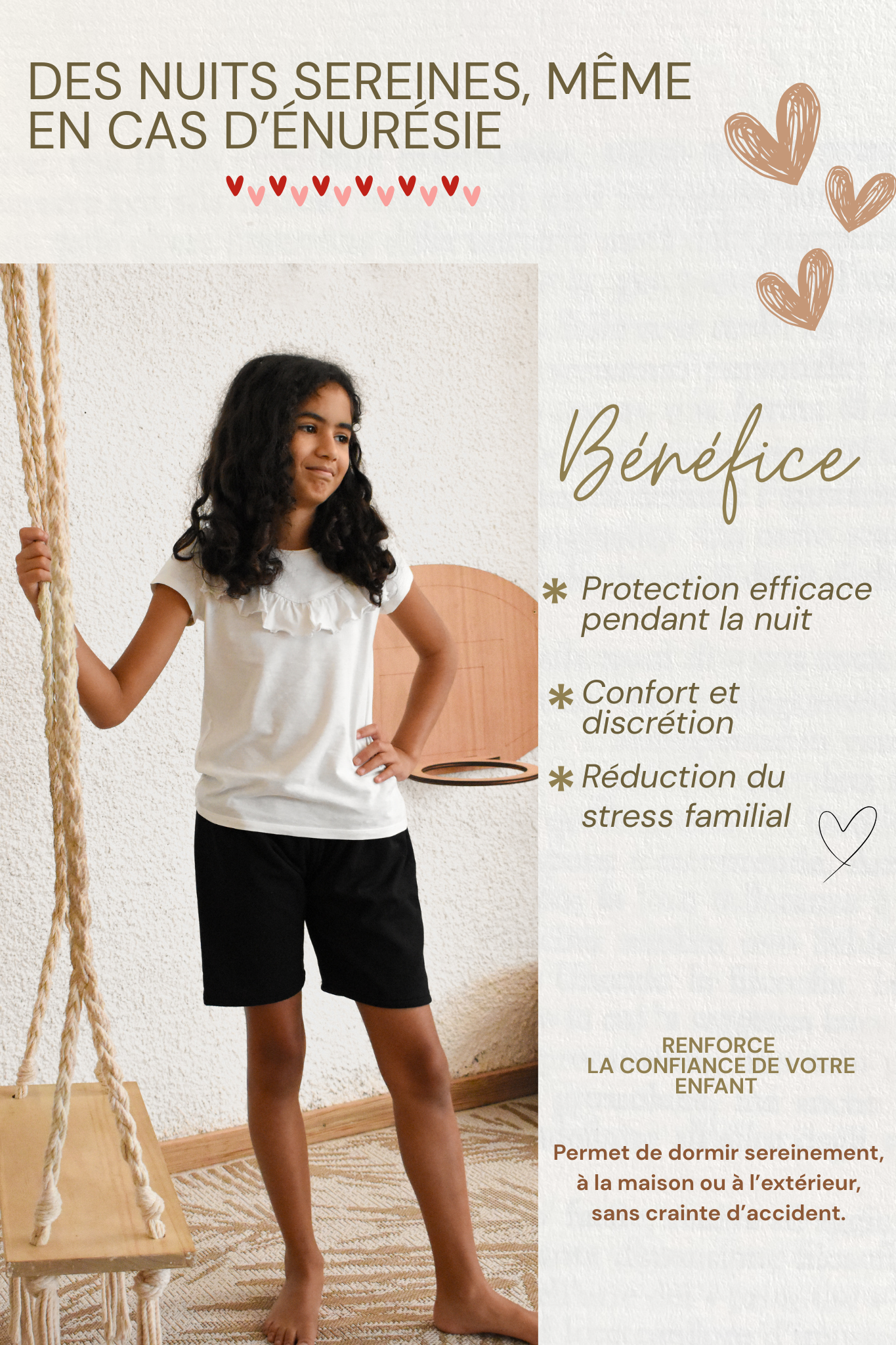 Boxer pour pyjama  spécial énurésie